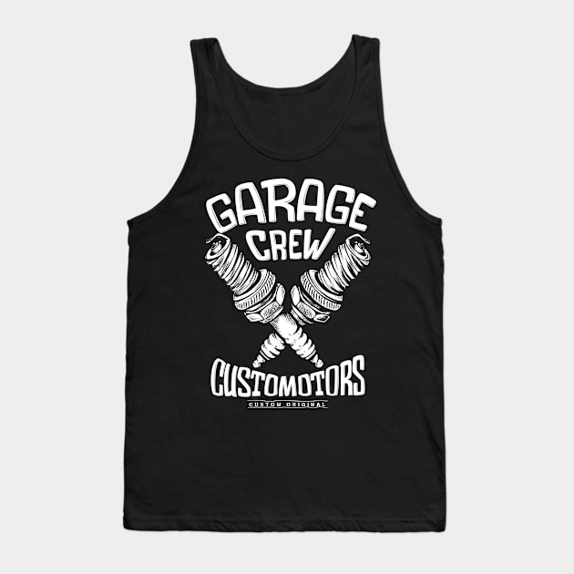 Garage crew custom motors - Mechanic Tank Top by Teefold